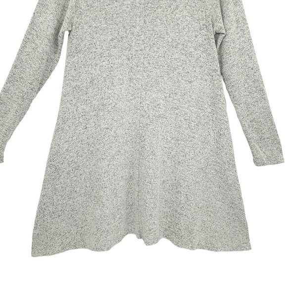 Lovely Souls Gray Knit Tunic Top Womens Size S Round Neck Long Sleeve Pockets - Picture 8 of 11